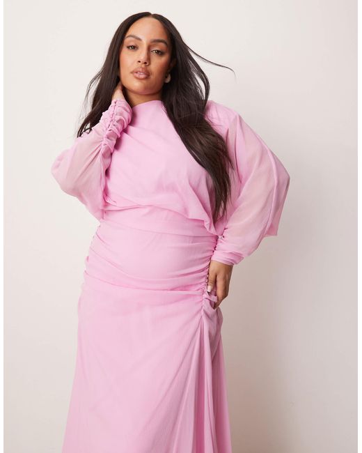 ASOS Pink Asos design curve – maxikleid