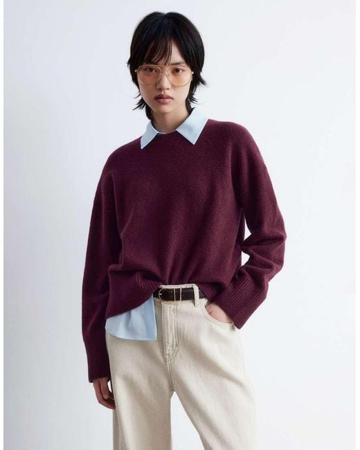 & Other Stories Purple Crew Neck Sweater