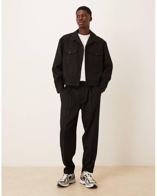 ASOS Black Smart Shacket for men