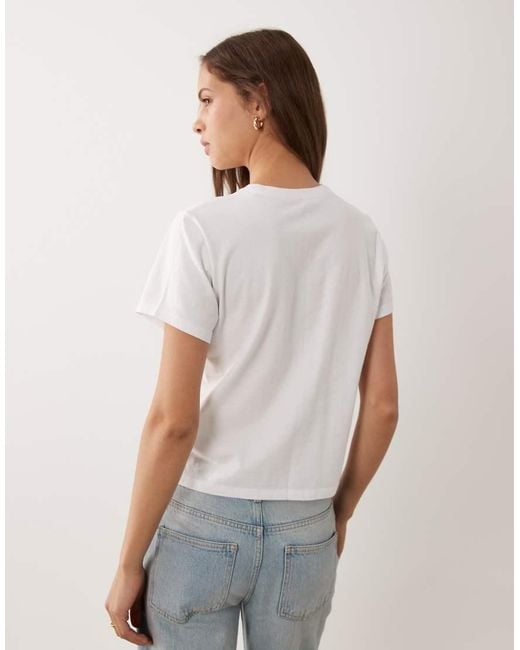 Abercrombie & Fitch White Icon Logo Everyday T-shirt