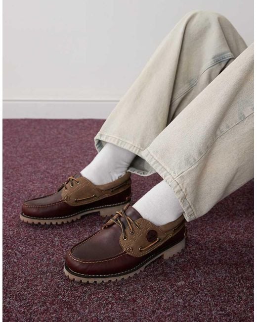 Timberland Purple 3 Eye Classic Boat Shoe for men