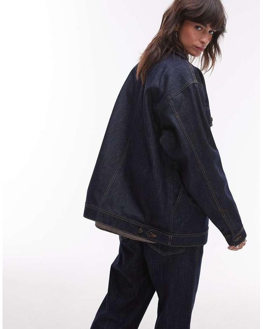 TOPSHOP Blue Denim Barn Jacket