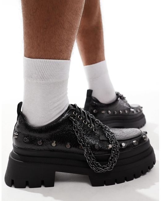 ASOS Schoenen Met Veters En Dikke Zool in het Zwart voor heren Lyst NL