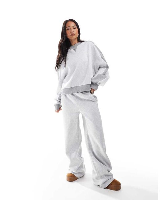 Felpa Oversize Grigia Con Maniche Raglan E Pannelli di ASOS in Gray