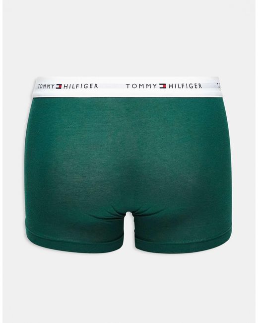 Tommy Hilfiger Blue Signature Cotton Essentials 3 Pack Trunks for men