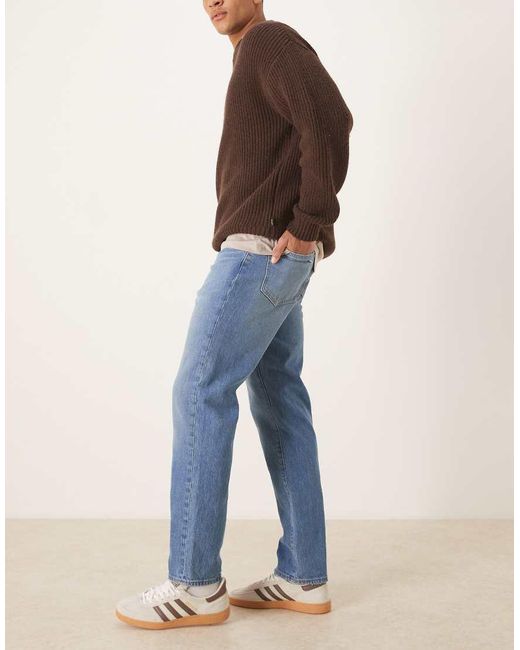 Abercrombie & Fitch Blue Vintage Stretch Straight Jeans for men