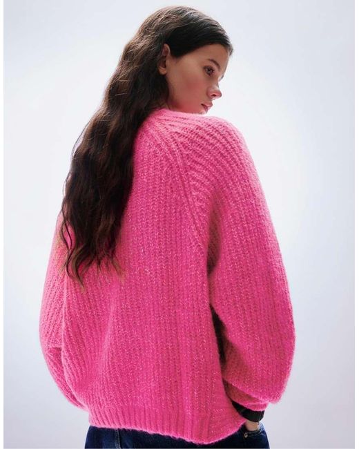 Pull&Bear Pink Purl Knit Jumper