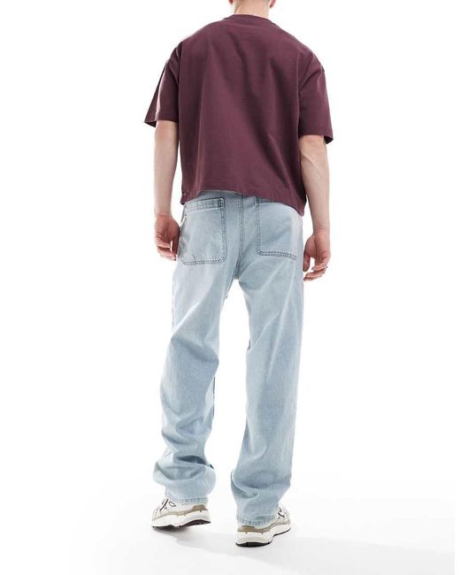 Vaqueros Holgados Con 5 Bolsillos De Hollister de hombre de color Blue
