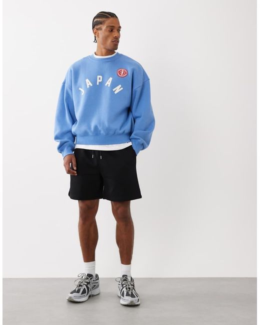 Cotton On Blue Box Fit Graphic Sweatshirt for men