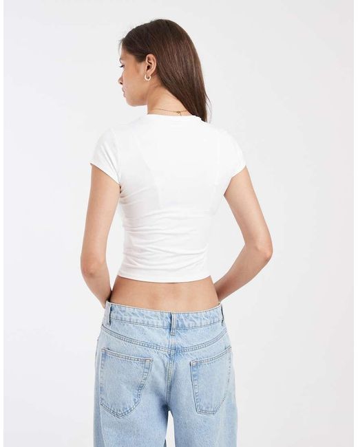 Hollister White Seamless Baby Tee