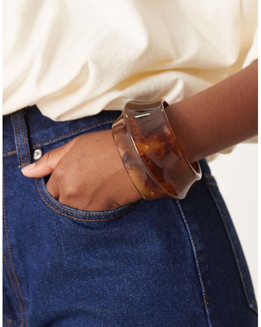 ASOS Blue Resin Bracelet With Abstract Shape