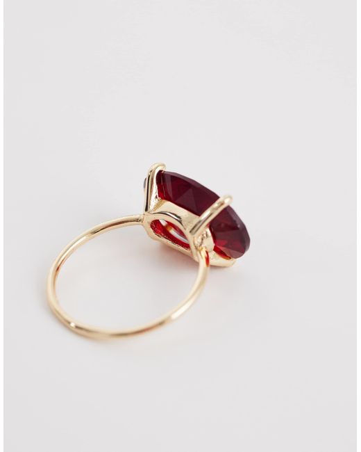 ASOS Pink – farbener ring mit rotem, eingefasstem stein
