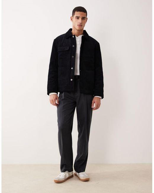 Mango Black Cotton Shacket for men