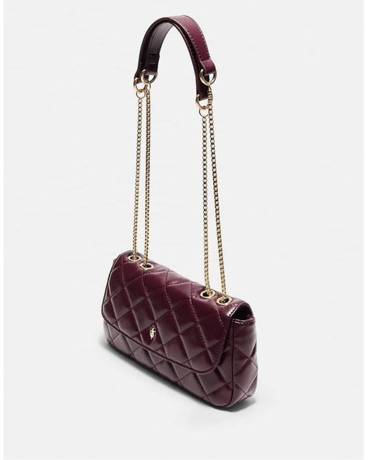 Stradivarius White Quilted Chain Crossbody Bag