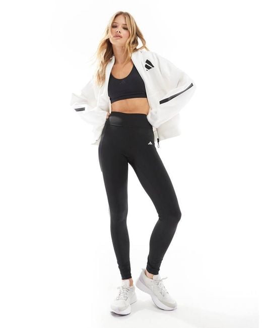 Adidas Originals White Adidas Originals Z.N.E. Premium Full-Zip Hoodie