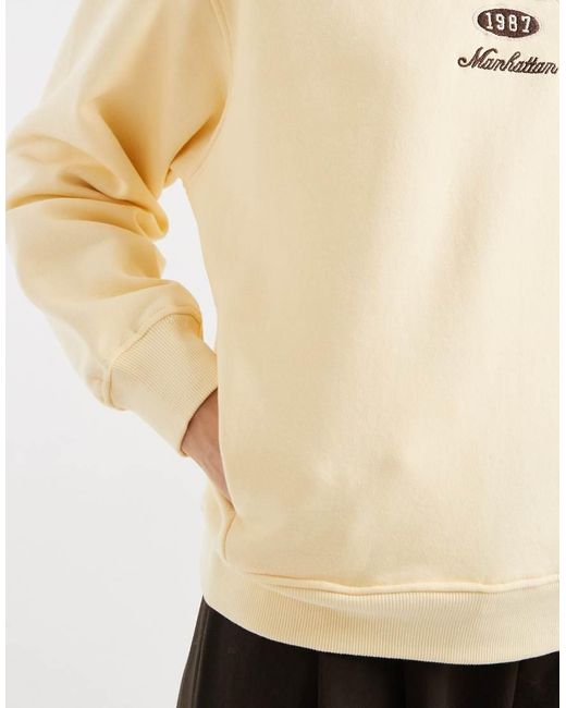 Brave Soul Natural Cotton Rich Sweatshirt With Soho Print