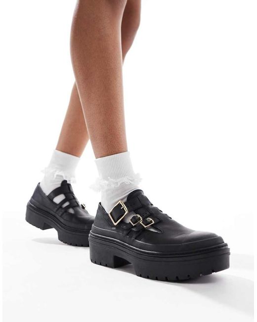 Merceditas Negras Con Plataforma Chuck Taylor All Star De Converse de color Black