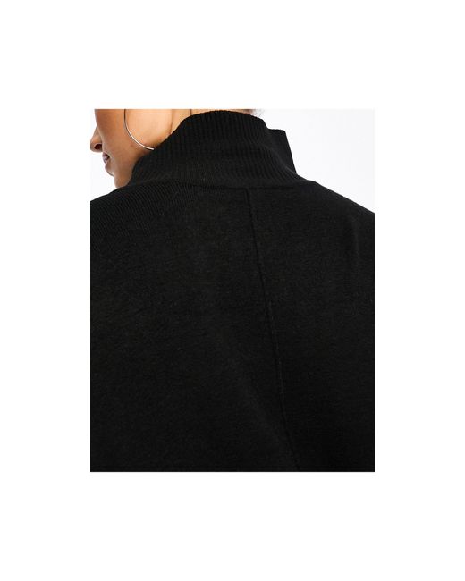 French Connection Black Centre Seam Oversized Roll Neck Jumper