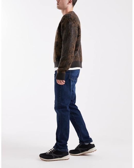Only & Sons Blue Weft Regular Fit Stretch Jeans for men