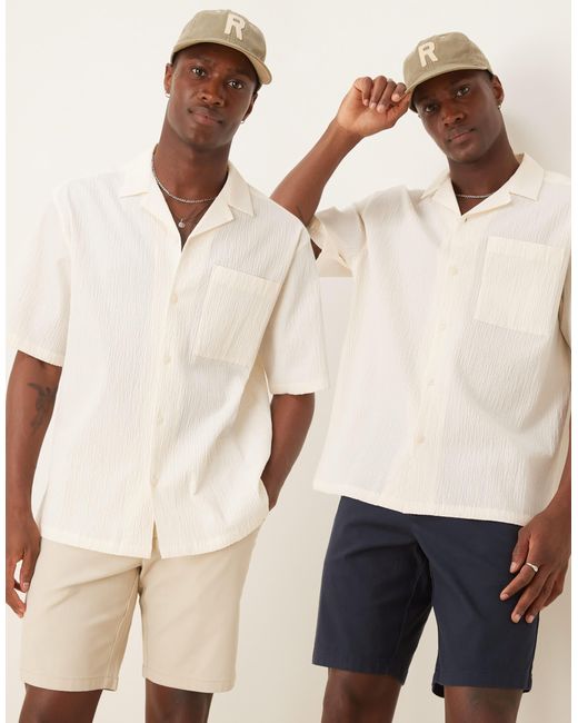 ASOS – 2er-pack slim fit chino-shorts in Natural für Herren
