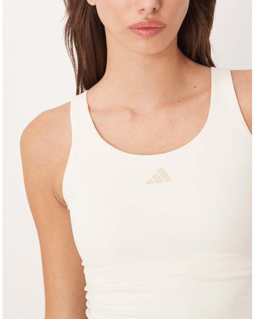 Adidas Originals Natural Three Stripes Studios Tank Top
