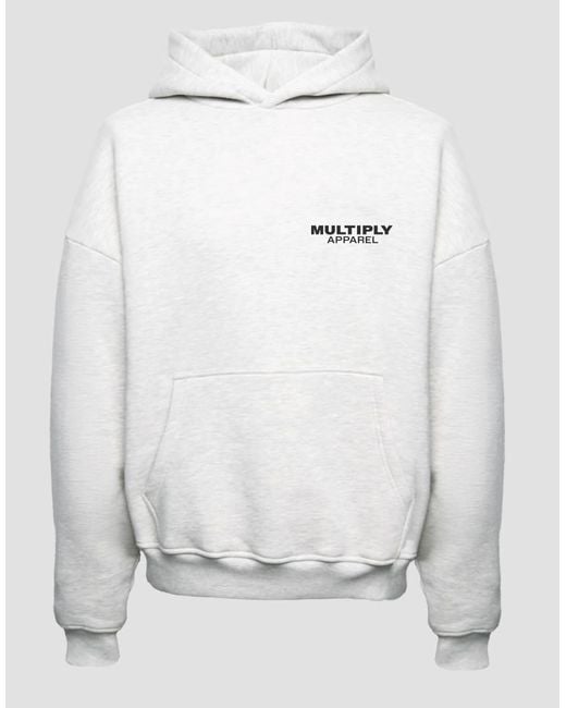 Sudadera Gris Jaspeado Extragrande Con Capucha Buff De Multiply Apparel de color Multicolor