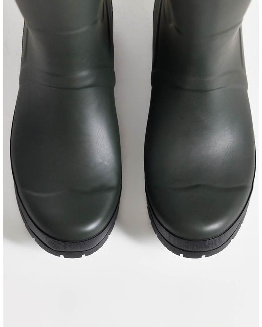 Barbour Black Abbey Tall Wellington Boot With Logo Detail