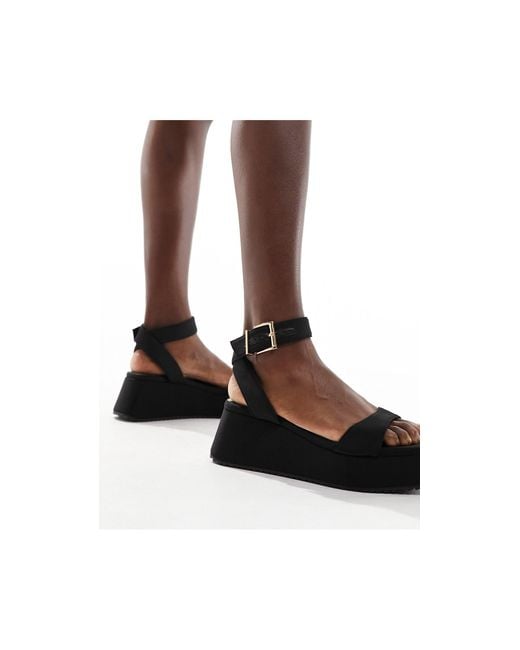 ASOS Black Tantoo Flatform Sandals