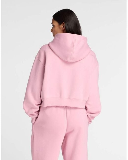 New Balance Pink Linear Heritage Fleece Full Zip