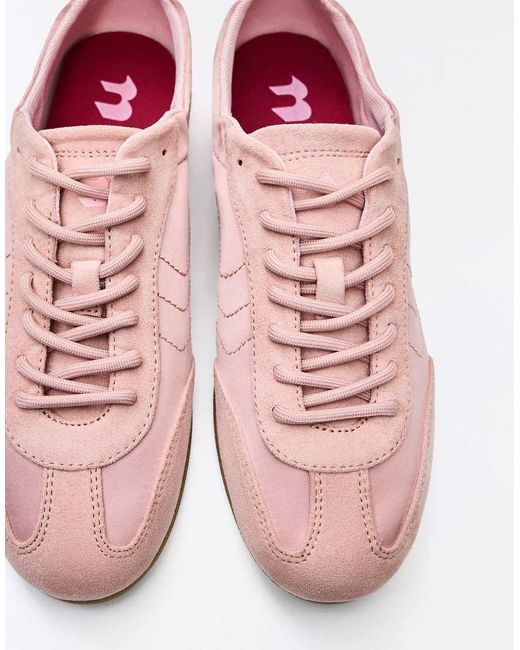 Bershka Pink Flat Sole Trainers