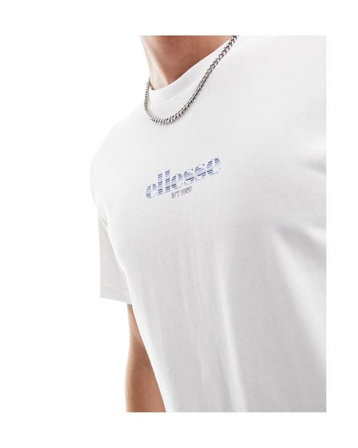 Ellesse White Floresce Graphic Back Print T-shirt for men