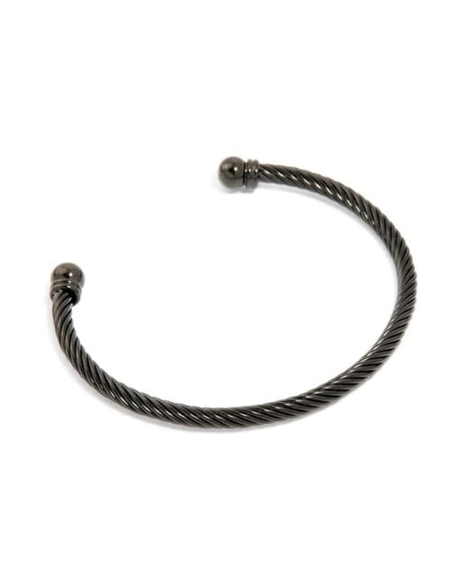 Lovisa Metallic Waterproof Stainless Steel Wire Twisted Wrist Cuff for men