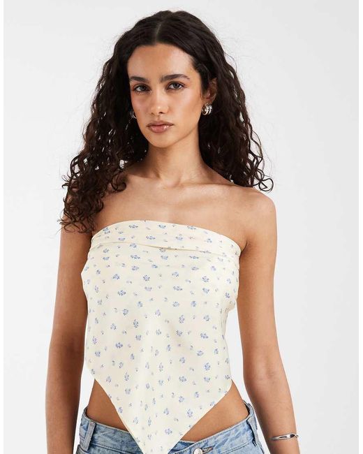 Hollister White Layering Satin Scarf
