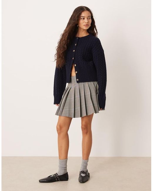 ASOS Blue Pleated Mini Skirt