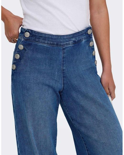 ONLY Blue Wide-Fit Jeans