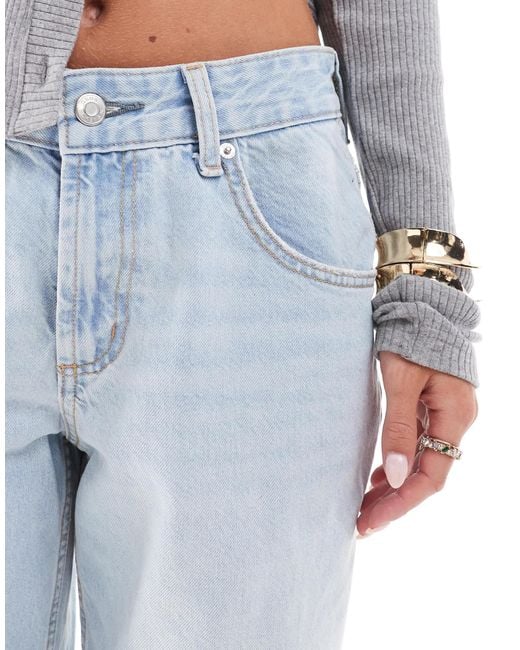 ASOS White Asos Design Petite Low Rise Baggy Jeans