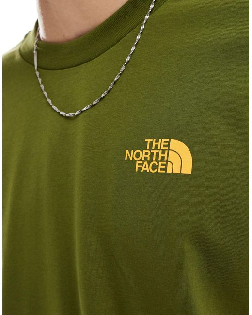 The North Face Green – mountain sketch – oversize-t-shirt