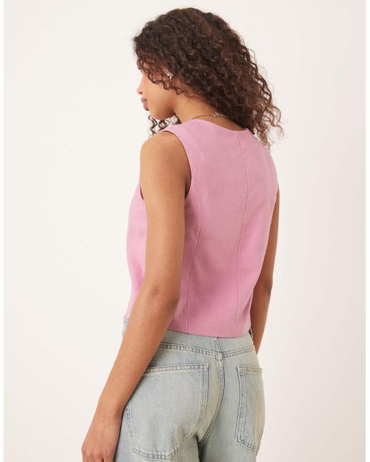 Abercrombie & Fitch Pink Tie Front Tank Top