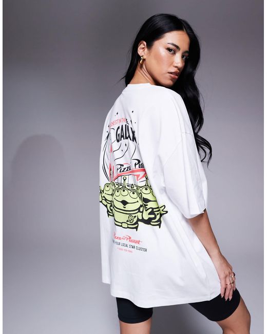 ASOS White Disney Pixar Unisex Oversize T-shirt With Toy Story Print