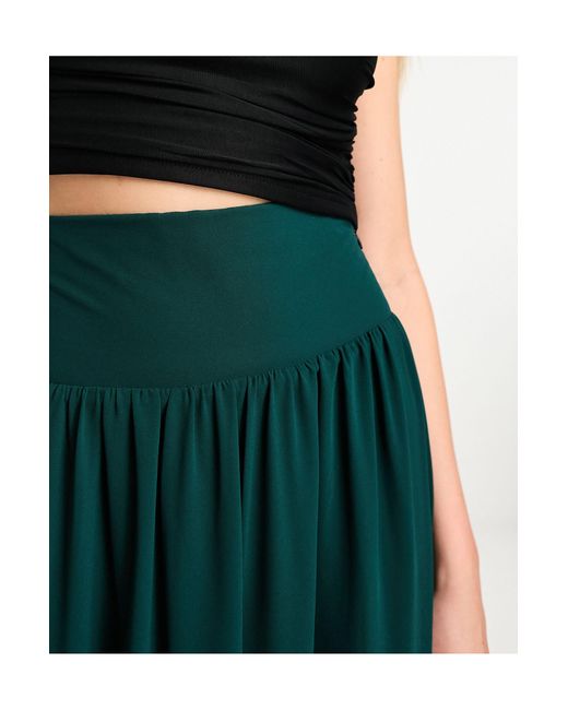 TFNC London Green Pleated Maxi Skirt