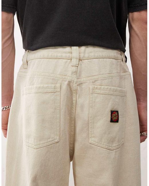 Vaqueros Holgados Big De -Blanco Santa Cruz de hombre de color Natural