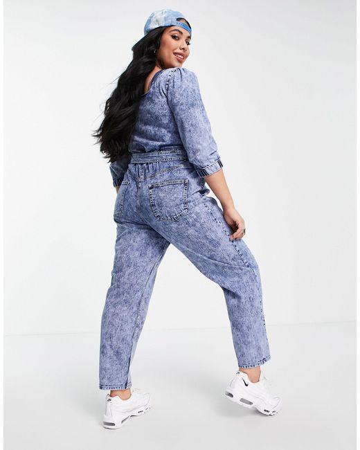 Simply be denim jumpsuit Clearance