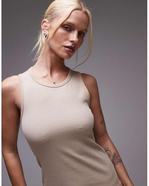 & Other Stories Gray Racer Back Vest Top