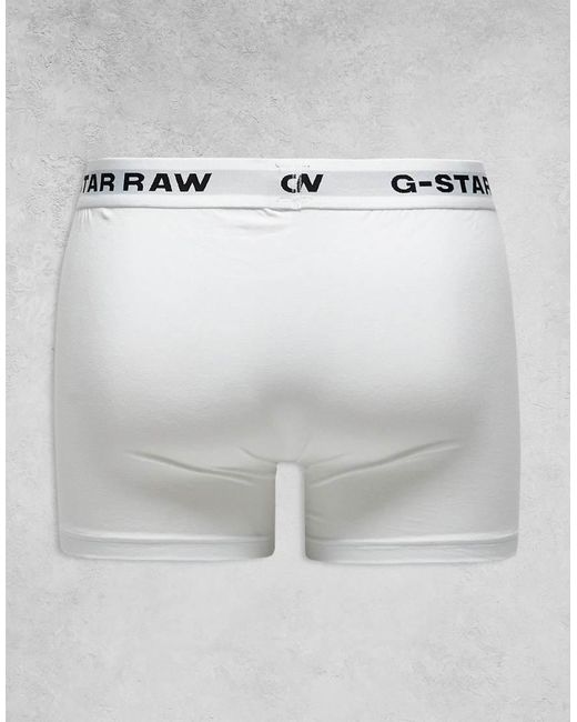 Pack De 3 Calzoncillos Bóxer Blancos De G-Star de hombre de color Gray
