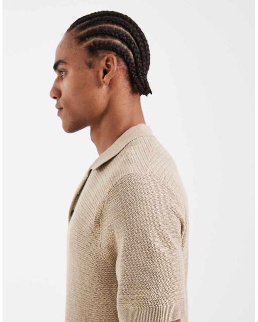 Jack & Jones Natural Premium Knitted Polo for men