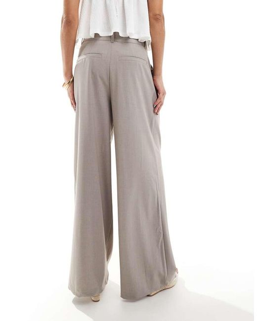 Cotton On Gray Izzy Pleated Suiting Pant