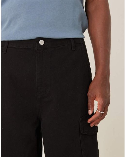 Pantaloncini Taglio Lungo Cargo Neri di ASOS in Blue da Uomo