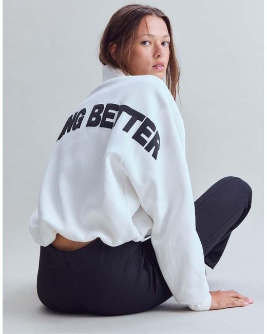 Stradivarius Blue High Neck Cropped Sweatshirt