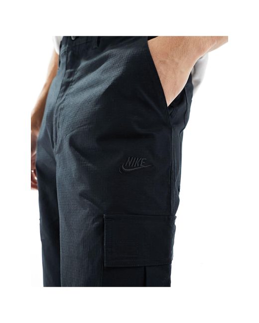 Nike Black Club Woven Cargo Trousers for men