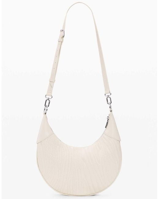 Desigual White Medium Oval Bag With Embossing